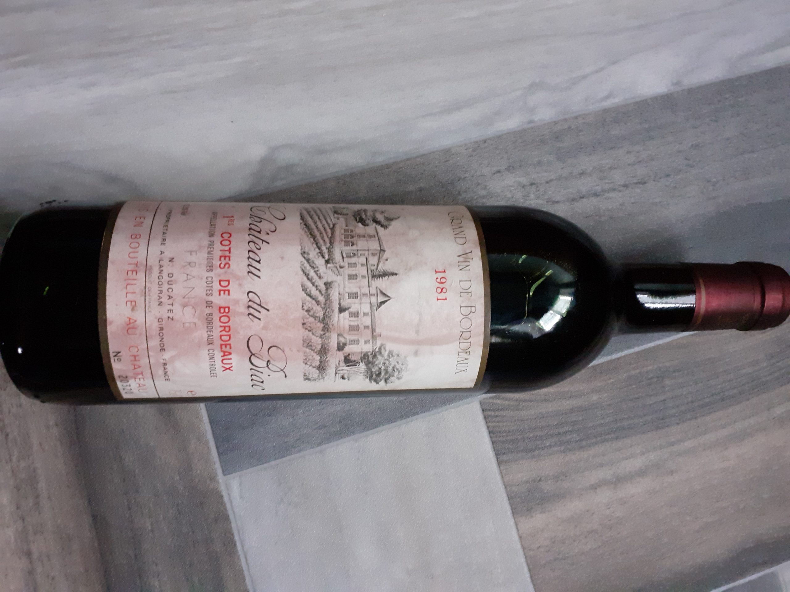 Französischer Rotwein für Wein Sammler Chateau du Biac 1981 - Schatzwert