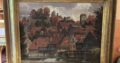 Gemälde Altstadt Kronach und altes Wehr am Fluss