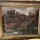 Gemälde Altstadt Kronach und altes Wehr am Fluss